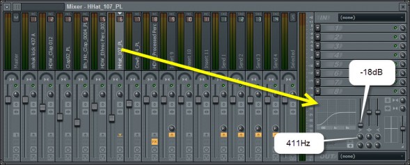Track EQ Settings For The Open Hihat Track EQ Settings For The Open Hihat