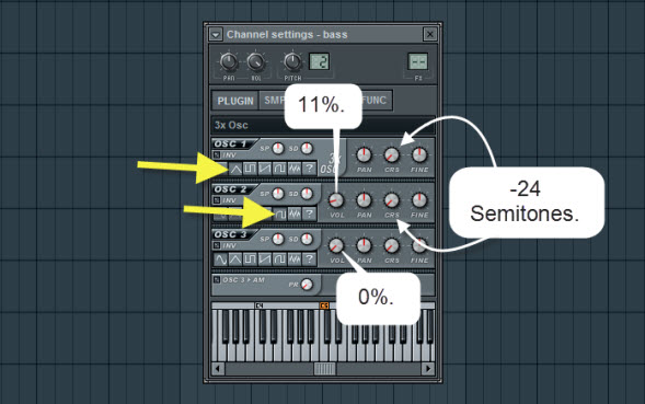 3xOsc Settings For Bass Sound