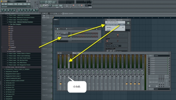 Snare10 Mixer Settings